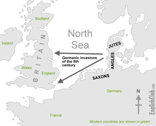 Map of Germanic invasions